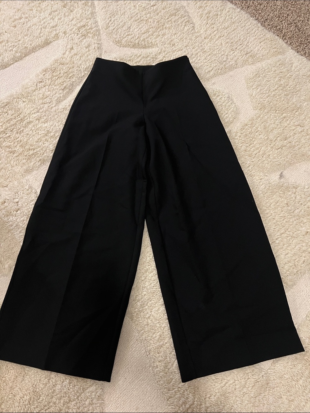 Zara Black High-Waist Wide Leg Trousers